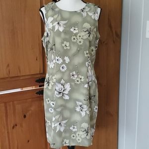 Green floral dress